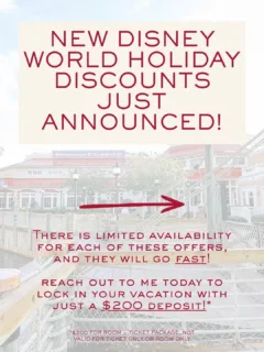 If you've never been to Disney World during the holidays, this is your sign to book your trip now! 

With all the fun decorations and special food offerings, plus exclusive late-night parties like Mickey's Not-So-Scary Halloween Party, EPCOT's International Festival of the Holidays, and Mickey's Very Merry Christmas Party, a visit to Disney World will make your holiday season feel even more magical!

Disney just released new discounts for the 2026 holiday season! Check them out and let me know how I can help you book your holiday trip this year!