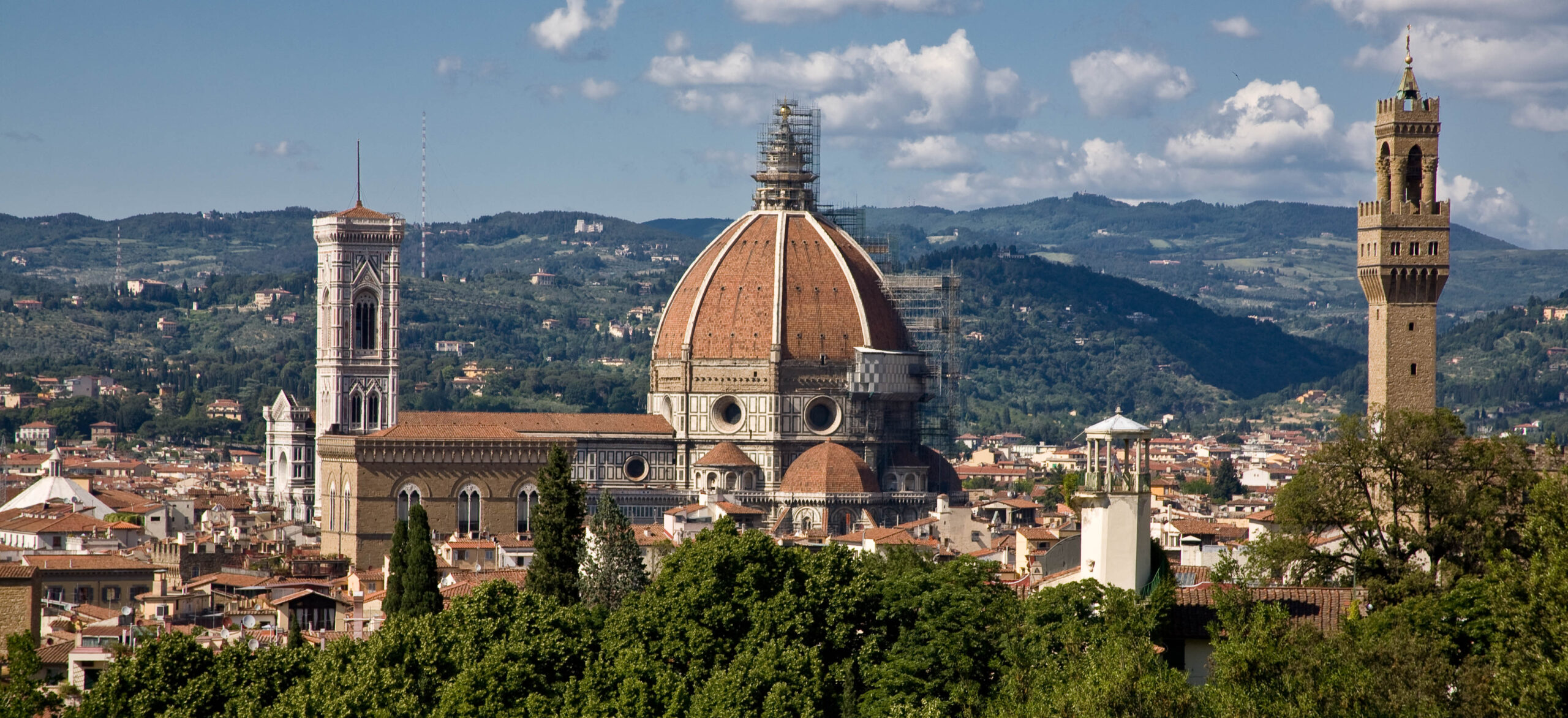 View of the Duomo of Cathedral of Santa Maria del Fiore in Florence, Italy