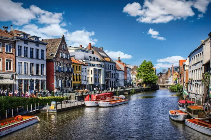 Canal in Amsterdam, Netherlands