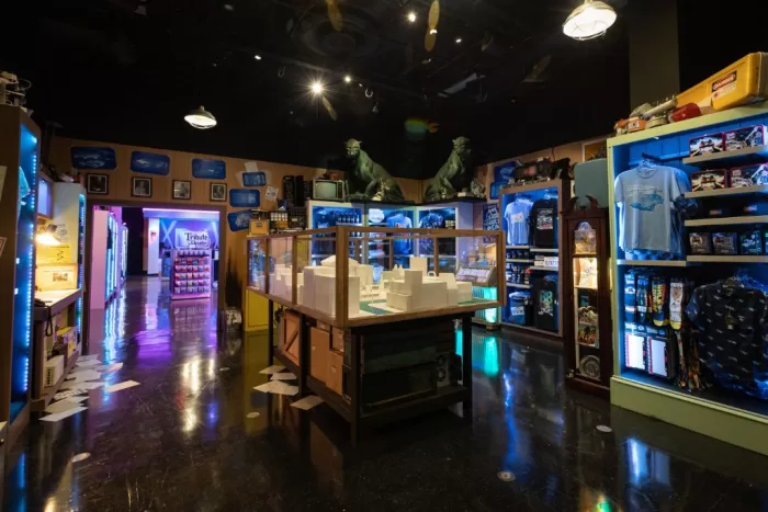 Inside a souvenir shop at Universal Studios Orlando