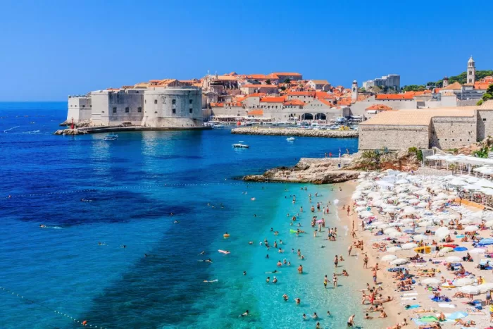 Beach in Dubrovnik, Croatia