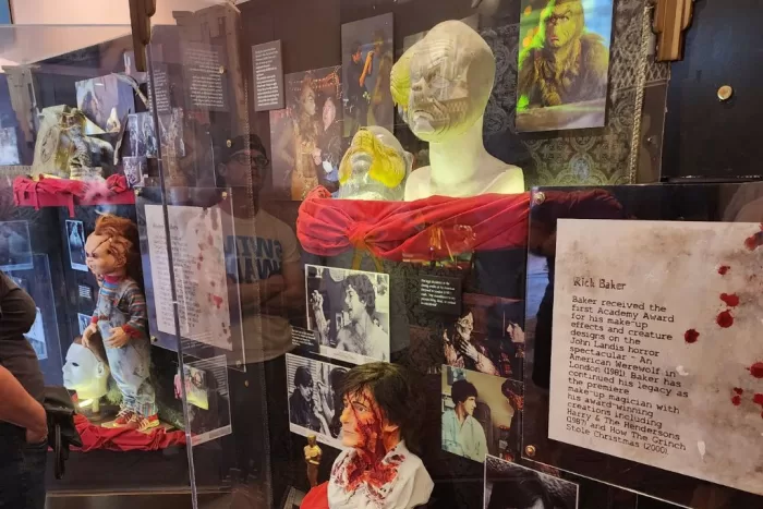 Display of classic movie artifacts at Universal Studios Orlando