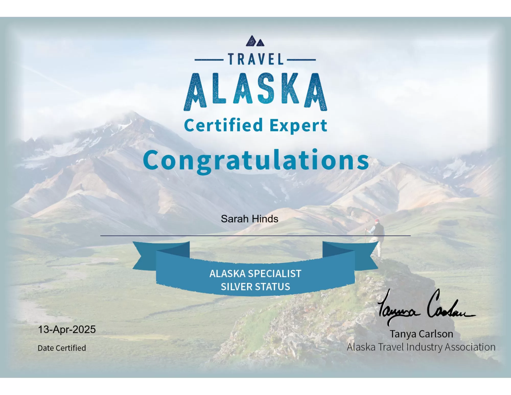 Alaska Specialist Silver Status