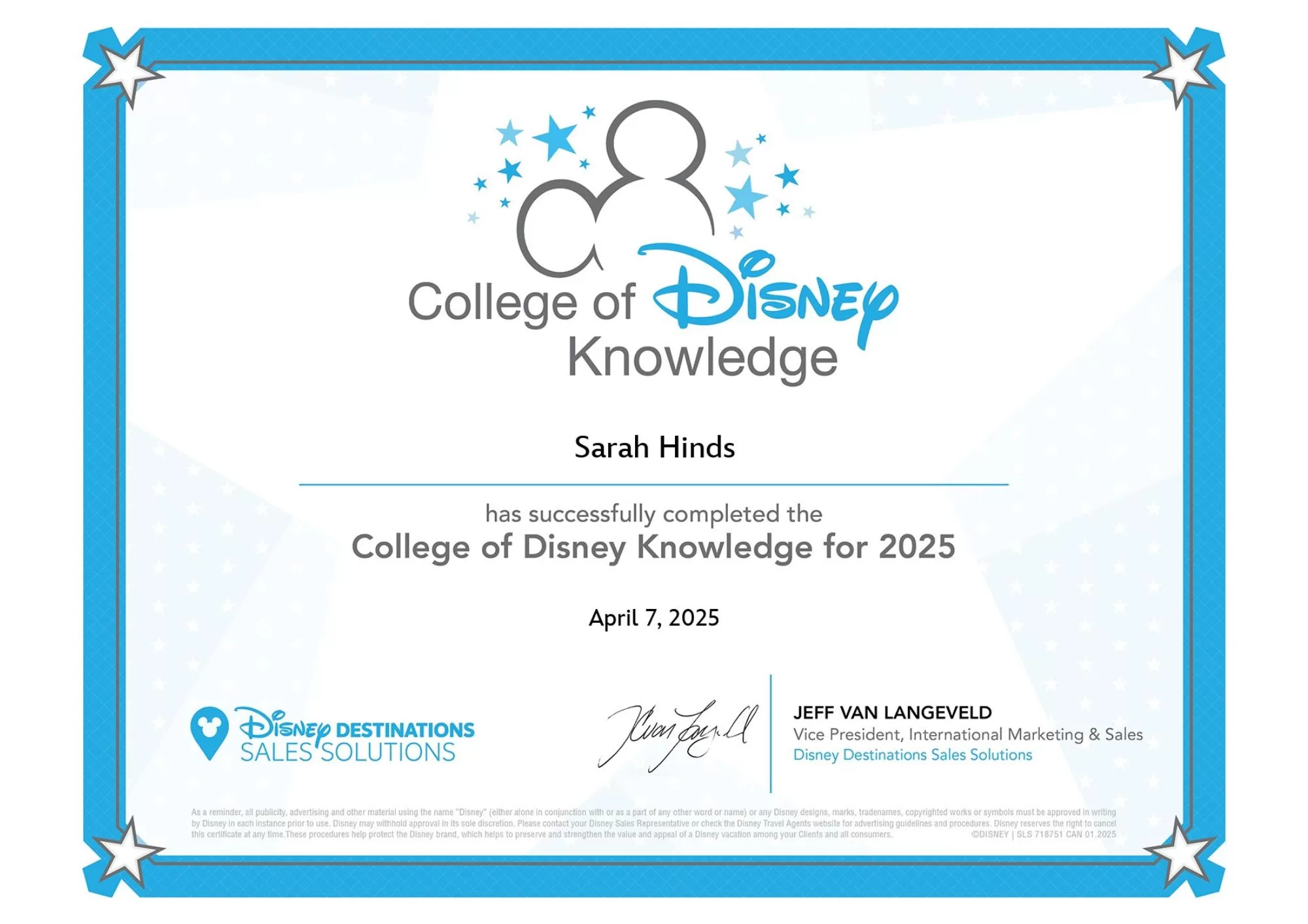 College of Disney Knowledge 2025