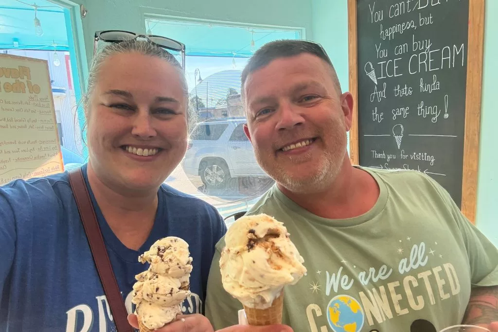 Ice cream from the Sugar Shack, Port St Joe